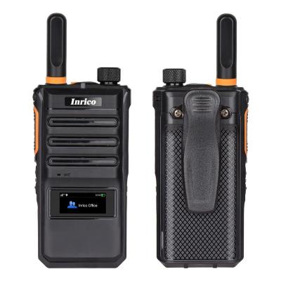 China Inrico latest 4G LTE Android two way radio walkie talkie T620 PTTs dual sim card 1.3 inch black and white screen for sale