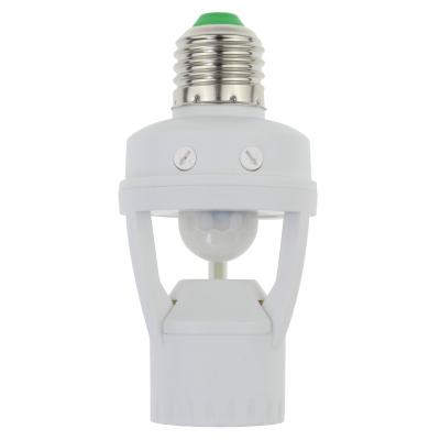 China Pir Sensor Lamp Base E27 Adapter to E27 Holder with PIR Motion Sensor for sale