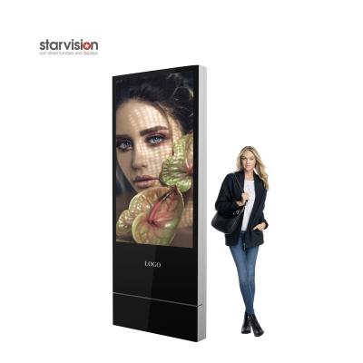 China Aluminum Glass Case+Tempered Panel OEM & ODM 55 65 75 Type 86 Inch TFT LCD Digital Signage Indoor Free Standing for sale