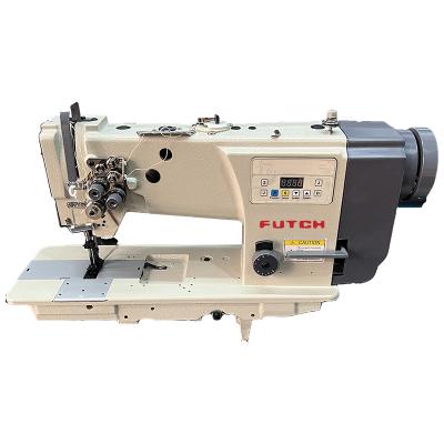 China FQ-4420D large hook computerized built-in direct drive twin needle feed chunky flat sewing machine for sale