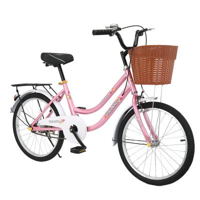 China 24 inch speed steel bicycle frame carbon steel single cheap city bicycles for women 20 inch girl bicycle princess city bicycle for sale