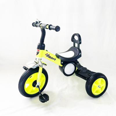 China Ride on Toy Factory Directed Baby Tricycle/kids tricycle with push handle/kids 3 wheel tricycle baby cycle with light and toy withmusic for sale