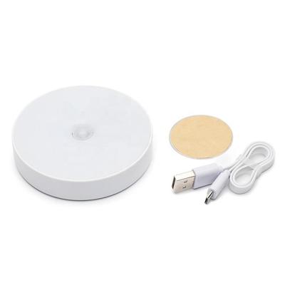 China Two Patterns Modern Warm White Wireless Rechargeable Led Lights / Motion Sensor TDC LED Puck Light Under Cabinet Light USB Night Light for sale