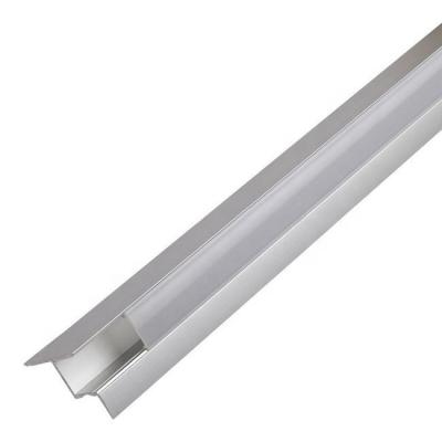 China Radiator China Wall Edge Illumination Wall Washer Corner Recessed Aluminum Extrusion For Led Strips for sale