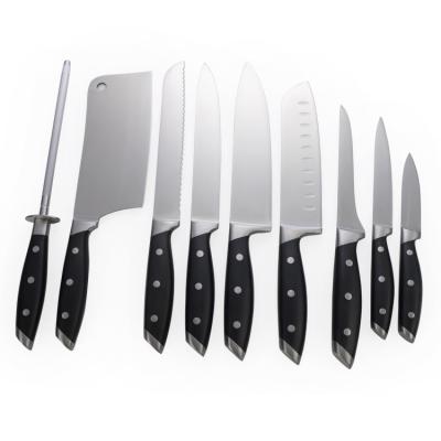 China Newest Sustainable Carbon Steel With ABS+SS430 Forged Handle Cleaver Kitchen Knife for sale