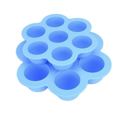 China BPA Free Hot Seller Tool Baby Storage Tray Silicone Food Freezer Kitchen Baking Trays Molds Container Egg Bites Molds for sale