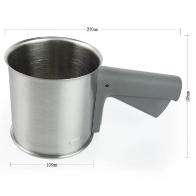 China Durable excellent quality product qualities handle SS304 seive+SS430 body+PP flour clutch sifter stainless mesh for sale