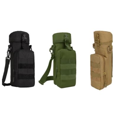 China Single Custom Water Bottle Carrier Pouch Shoulder Bag Cross - Body Sling Camping Hiking Tactical MOLLE Water Bottle Carrier Pouch Utility Pack Hydration Bag for sale