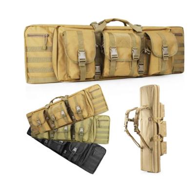 China Custom Dual Molle System Outdoor Sports Hunting Military Tactical Molle Gun Rifle Bag Dual AR Gun Target Case Rifle Dual Bag for sale