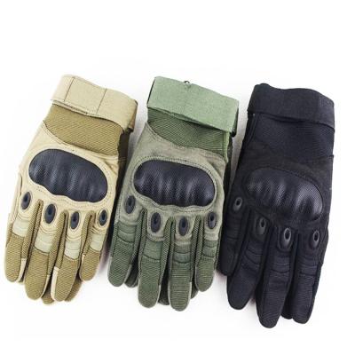 China Mens Full Finger Carbon Fiber Shell Special Force Military Combat Army Tactical Training Gloves Label Gloves Custom Outdoor Tactical Gloves Slip-Resistant for sale