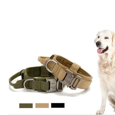 China Adjustable Tactical Dog Collar Outdoor Training Personalized Military Nylon Dog Collars Collar For Large Small Dogs Accessories for sale