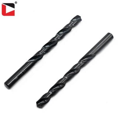 China Din338 Stainless Steel Fully Ground Black Oxide Metric Straight Shank Twist Drill for sale