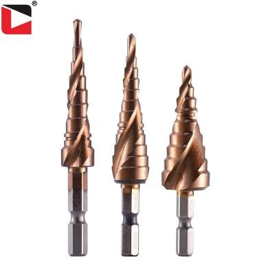 China Good Quality Hss Cobalt Spiral Step Aluminum Drill Bit Set For Power Tool for sale