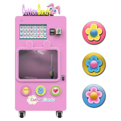 China Indoor Hotel Metro Station Shopping Mall Store Mall 48 Kind Model Mini Automatic Cotton Candy Vending Machine for sale