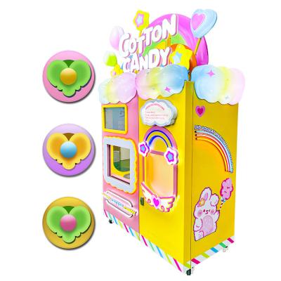 China 4 layers cotton candy flower shaped robot hotel subway station shopping mall exclusive made cotton candy machine sale in China for sale