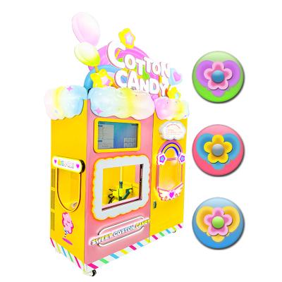 China Chip Japanese Come Prize Cotton Candy Vending Machine Exclusive Hotel Subway Station Shopping Mall Robotic Arm Smelling Sugar for sale