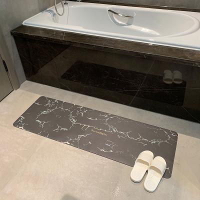 China Sustainable Bathroom Covers Non Slip Diatomaceous Earth Absorbent Bath Mat for sale