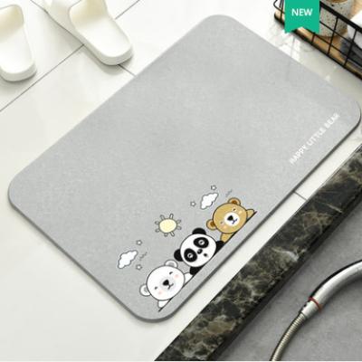 China Viable Diatomite Foot Mat Bathroom Cover Mats Absorbent Floor Mat for sale