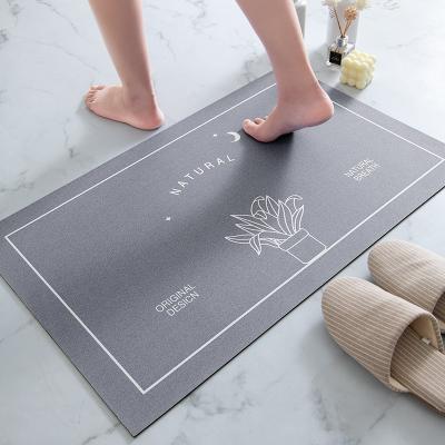 China Sustainable Absorbent New Style Bath Mats Quick Dry Diatomite Mat Bathroom for sale