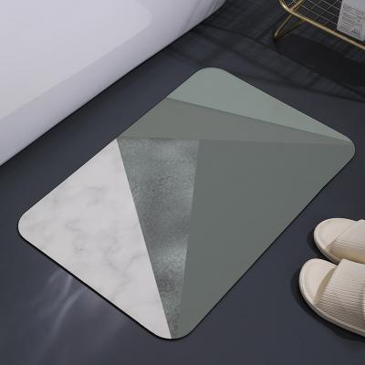 China Viable Modern Quick Dry Foot Mat Diatomite Bath Mat Bathroom Blanket Quick Dry Mat for sale