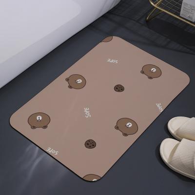 China Washable Super Absorbent Quick Dry Bath Mat Diatomite Mat For Bathroom Smart Carpet for sale