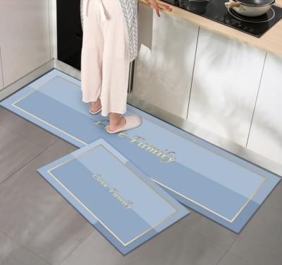 China Diatomite Washable Non-slip Kitchen Mat Set Doormat Runner Rug Set Water Absorbent Mat for sale