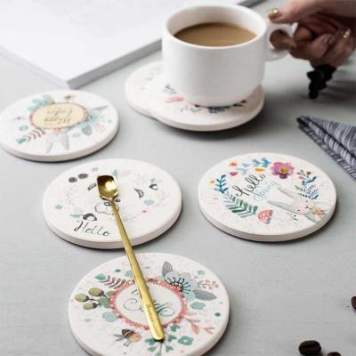 China Viable Custom Coasters Quick Dry Coasters Diatomite Cup Coaster for sale