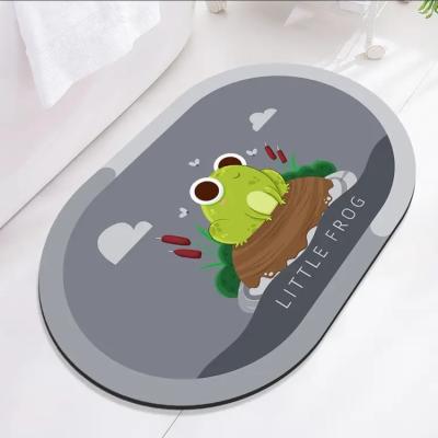 China Sustainable Diatomite Bathroom Carpet Non Slip Floor Mat Quick Dry Washable Mat for sale