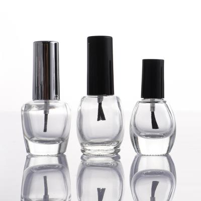 China Personal Care Wholesale 10ml Transparent Sliver Nail Polish Original Single Bottles for sale