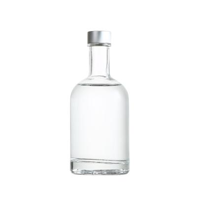 China Additional Flint Spirits Vodka 200ml 500ml 750ml Wine Brandy Glass Bottle Suppliers Custom Round Wholesale Packaging for sale