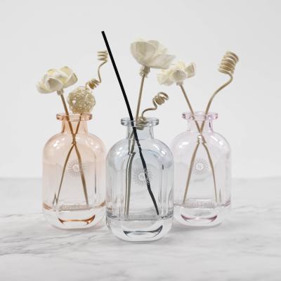 China Custom New Design Luxury Round Personal Care Reed Diffuser Glass Bottle 250ml With Cap for sale