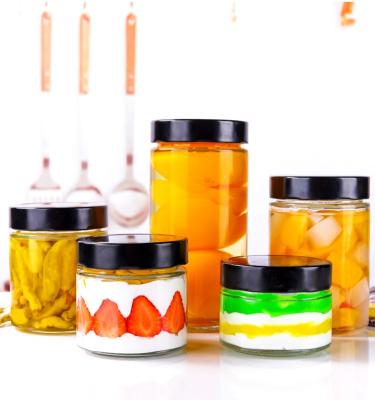 China Hot Selling 100ml 180ml 280ml Freshness Preservation Lead Free Thickening Storage Honey Glass Jam Jars Jar for sale