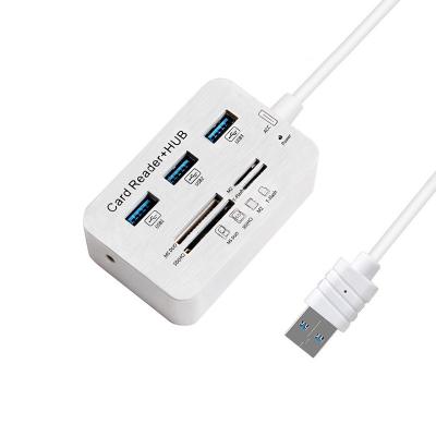 China Mobile Devices .desk Computer 3 Ports USB 3.0 MS/M2/SD/TF/Micro SD Card Reader for Computer PC Mobile Phone Card Reader Multifunction USB 2.0 Hub portable handset for sale