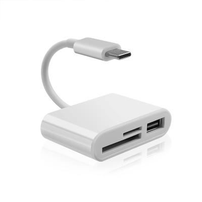 China Plastic USB 3.0 High Speed ​​Connection Smart Card Reader Adapter USB Type C Card Reader For Macbook Pro Port Macbook Pro Type-C SD TF for sale