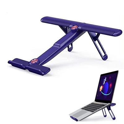 China New Fashion Adjustable Computer Fixed Support ABSPortable Computer Stand (Height) for Notebook Airplane Adjustable Model Notebook Lifting Frame for sale