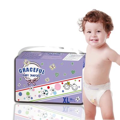 China Coloful Printed Printed Disposable Outdoor Breathable Baby Diapers Low Price, Wholesale Bulk Cheap Baby Diapers for sale