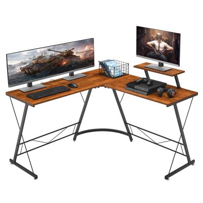 China Modern Metal Gaming Desks Computer Desk 50.8inch L-Shape L-Shaped Wood Gaming Wall Corner Desk Best Factory for sale