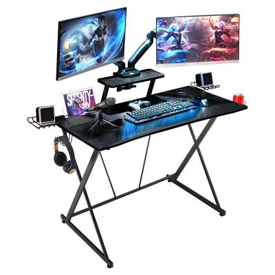 China (Other) Mr. Adjustable Ironstone Wholesale Hot Selling Game Table Furniture Computer Desk Black Game Table for sale