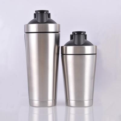 China PORTABLE Factory Custom Logo Bottle Ice Shaker Stainless Steel Protein Mixing Mug Shaker Cup For Protein Shakes Gym Protein Shaker Cup for sale