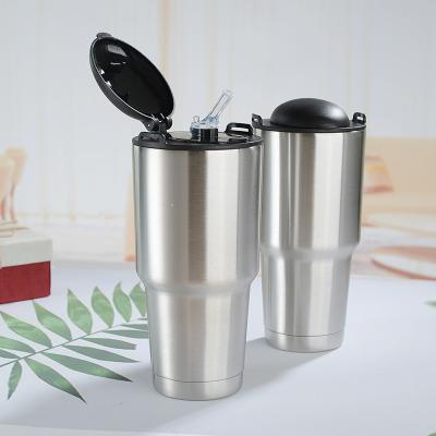 China Sustainable New 30oz Straw Car Cup Double-Layer Vacuum 304 Stainless Steel Vacuum Tumbler for sale