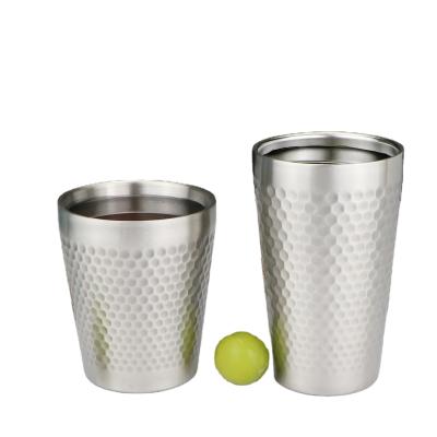 China Sustainable 304 Double Layer Water Beer Mug Beverage Dessert Cups Drinking Tumbler for sale