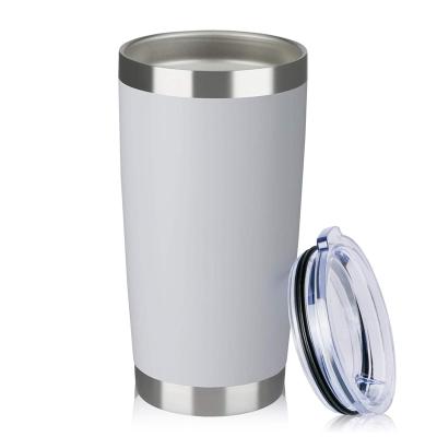 China Wholesale 20oz Viable Double Wall Mugs Stainless Steel Insulated Tumblers With Lid for sale