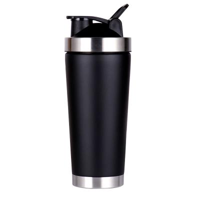 China 25oz Viable Double Wall Metal Vacuum Insulated Shaker Bottle For Protein Blends Sports Shaker Cup for sale