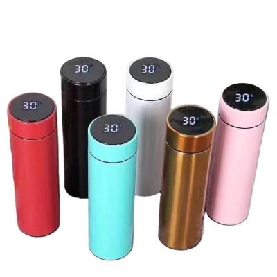 China Viable 304 Stainless Steel Bottle Temperature Intelligent Digital Display Thermos Upright Logo Customization for sale