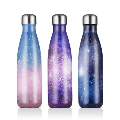 China Sustainable BPA Free Cola Shaped Double Wall Vacuum Stainless Aluminum Water Bottle for sale