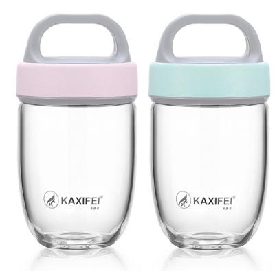 China Cheap and Good Quality Gramfire Viable Kids Luxury Reusable Borosilicate Crystal Glass Bottle Wholesale Unbreakable Frosted Bottle for sale