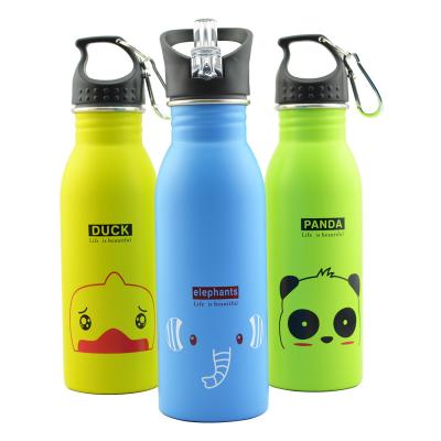 China Sustainable Sustainable 18/8 Stainless Steel Kids Single Wall Water Bottle Eco - Friendly for sale