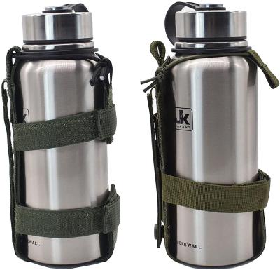 China Non Spill Outdoor Tactical Adjustable Water Bottle Cover Device Mountaineering Travel Bottle Cover Thermos Cup Bag for sale