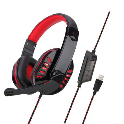 China Headband Earphone 7.1 Edge Gamer Headphones USB PS4 Headband Games Noise Cancel Gaming Headset With MIC for sale