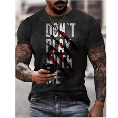 China Anti-wrinkle men's fashionable crew neck T-shirt high quality 3D skin printed casual T-shirt men for sale